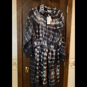 Calvin Klein Black & White Tie-Dye Dress Size 18